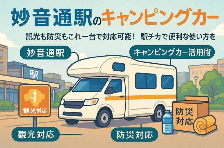 妙音通駅周辺でのキャンピングカー活用術！観光も防災もこれ一台で対応