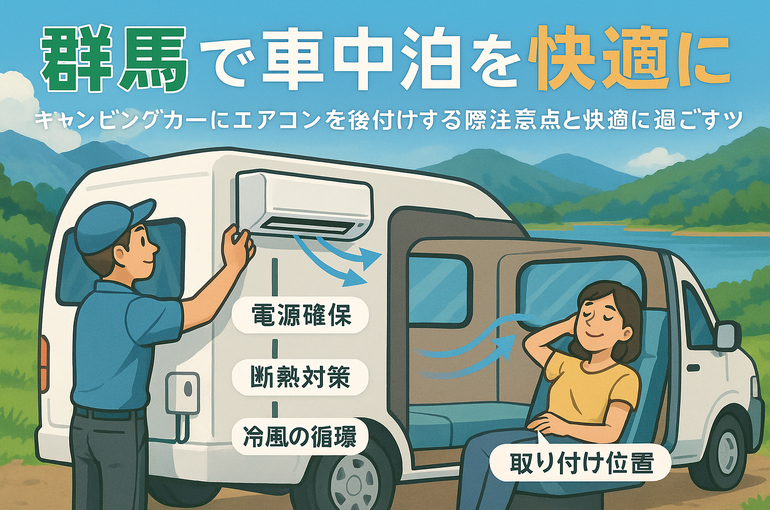群馬県でキャンピングカーにエアコンを後付けする際の注意点とは？快適に過ごす方法を解説