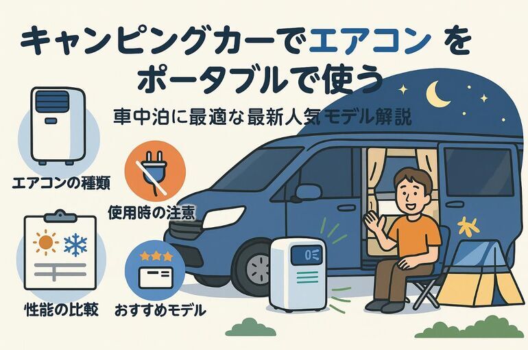 キャンピングカーでエアコンをポータブルで使うおすすめ比較と選び方ガイド車中泊に最適な最新人気モデル解説