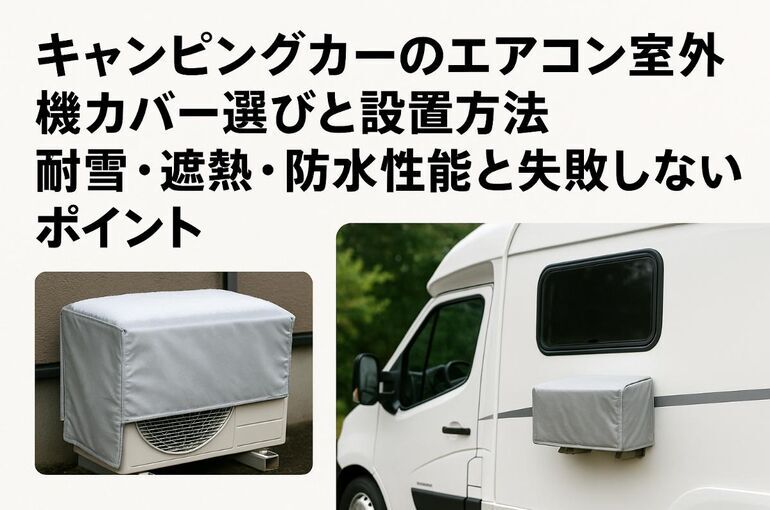 キャンピングカーのエアコン室外機カバー選びと設置方法｜耐雪・遮熱・防水性能と失敗しないポイント
