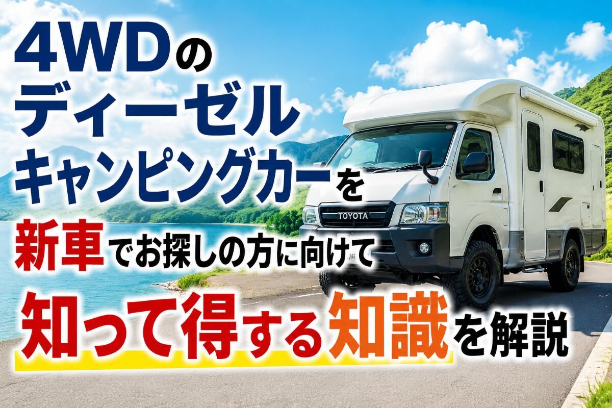 4WDのディーゼルキャンピングカーを新車でお探しの方に向けて知って得する知識を解説