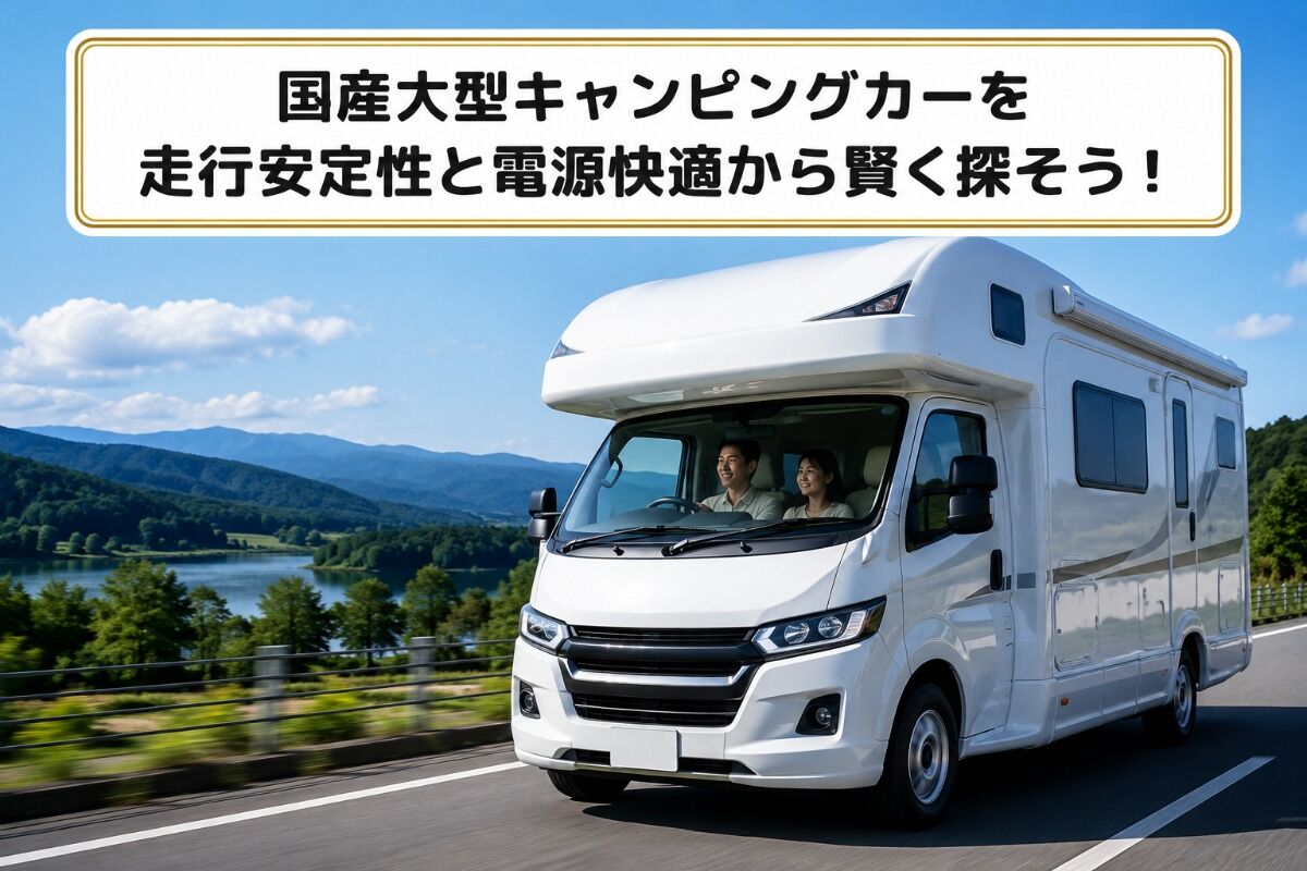 国産大型キャンピングカーを走行安定性と電源快適から賢く探そう！