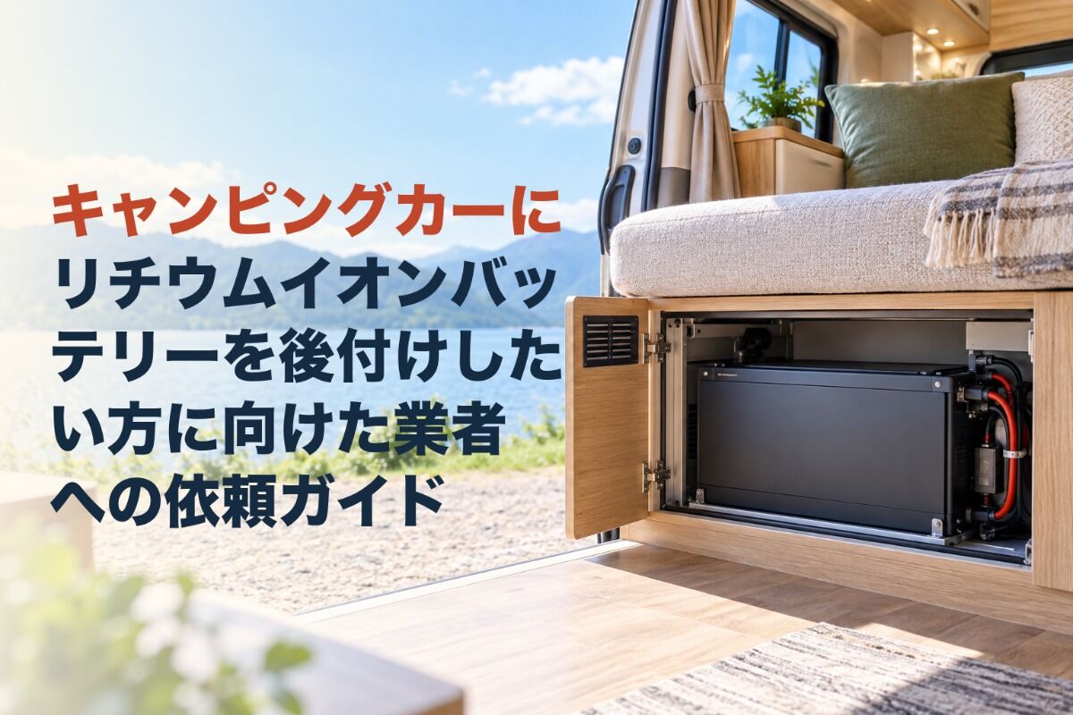 キャンピングカーにリチウムイオンバッテリーを後付けしたい方に向けた業者への依頼ガイド